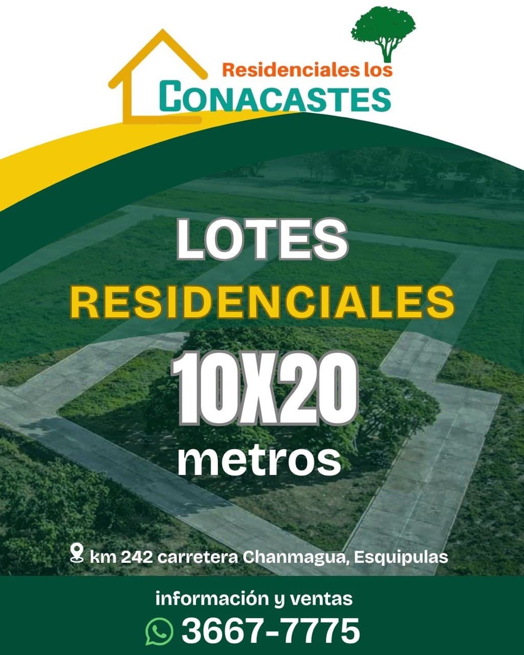 Lotes residenciales 10×20 m